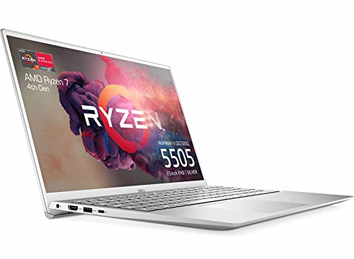 Dell Inspiron 5505 Laptop AMD Ryzen(TM) 7 4700U 8GB DDR4 256GB M.2 PCIe NVMe Solid State Drive 15.6-inch FHD (1920 x 1080) Anti-Glare LED Backlight Non-Touch Narrow Border WVA Display