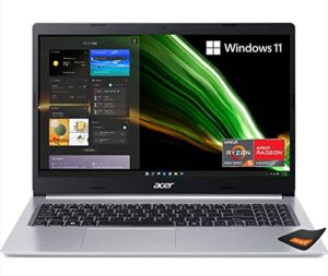 acer aspire 5 slim laptop | 15.6″ full hd ips | 6 cores amd ryzen 5 5500u | amd radeon graphics | wifi 6 | backlit kb | windows 11 home w/mousepad (40gb ram | 2tb ssd)