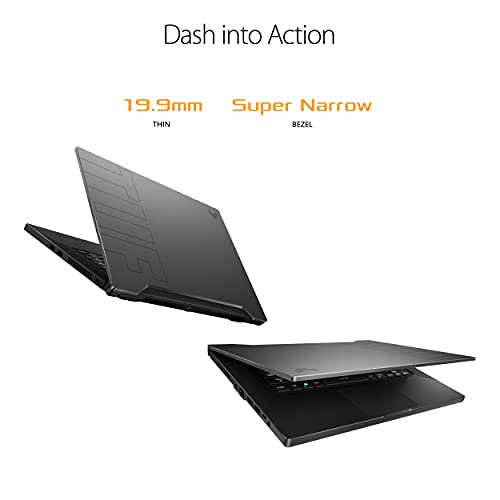 ASUS TUF Dash 15 (2021) Ultra Slim Gaming Laptop, 15.6" 144Hz FHD, GeForce RTX 3050 Ti, Intel Core i7-11370H, 8GB DDR4, 512GB PCIe NVMe SSD, Wi-Fi 6, Windows 10, Eclipse Grey Color, TUF516PE-AB73