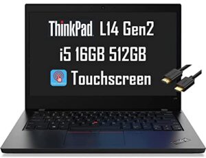 lenovo thinkpad l14 gen 2 14″ fhd touchscreen (intel i5-1135g7, 16gb ram, 512gb pcie ssd (> i7-1065g7)) business laptop, ips anti-glare, thunderbolt 4, webcam, wi-fi 6e, ist hdmi, win 10 / win 11 pro