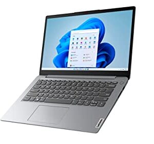 Lenovo Ideapad 1i 14" HD Laptop Computer, Dual-Core Intel Celeron N4020, 4GB RAM, 64GB eMMC, HDMI, WiFi, Bluetooth, Type-C, Webcam, Long Battery, 1-Year Microsoft 365, Win 11S, Goldoxis 32GB SD Card