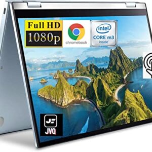 ASUS Newest Flip 2-in-1 14" FHD Touchscreen Chromebook Laptop, Intel Core m3-8100Y(up to 3.4 GHz), 8GB RAM, 128GB Space(64GB eMMC+64GB Card), Webcam, Backlit Keyboard, WiFi, Chrome OS, Silver+JVQ MP