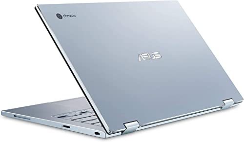 ASUS Newest Flip 2-in-1 14" FHD Touchscreen Chromebook Laptop, Intel Core m3-8100Y(up to 3.4 GHz), 8GB RAM, 128GB Space(64GB eMMC+64GB Card), Webcam, Backlit Keyboard, WiFi, Chrome OS, Silver+JVQ MP