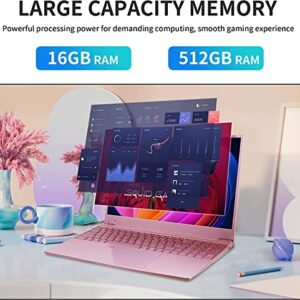 Svikou 15.6 inch IPS FHD Large Screen high Performance Laptop high Speed CPU celeron J4125(4core)/DDR4 16G +512GB SSD Luminous Keyboard/HDMI/High Capacity Battery Win 11 Notebook Laptop (SSD:512GB)