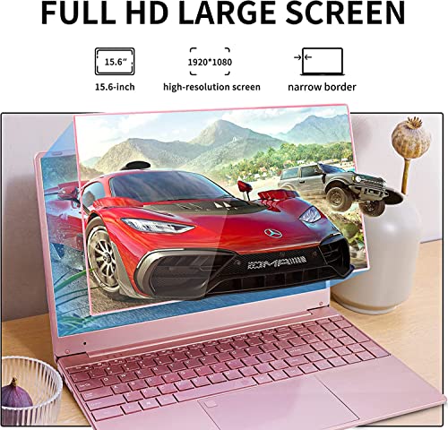 Svikou 15.6 inch IPS FHD Large Screen high Performance Laptop high Speed CPU celeron J4125(4core)/DDR4 16G +512GB SSD Luminous Keyboard/HDMI/High Capacity Battery Win 11 Notebook Laptop (SSD:512GB)