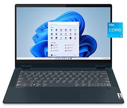 Lenovo IdeaPad Flex 5i 14" FHD 2-in-1 Touchscreen Laptop, Intel Core i3-1115G4(up to 4.1GHz), 4GB RAM 256GB PCIe SSD, Abyss Blue, Windows 11 in S Mode