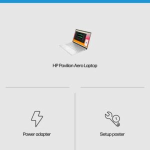 HP Pavilion Aero 13 Laptop, AMD Ryzen 5 5625U, 8 GB RAM, 512 GB SSD, 13” WUXGA IPS Display, Windows 11 Home, 16:10 Aspect Ratio, Thin Design, Backlit Keyboard, Long Battery Life (13-be1010nr, 2022)