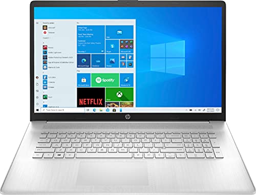 HP Flagship 17 Business Laptop Computer 17.3" HD+ Display 11th Gen Intel Core i3-1115G4 (Beats i5-8265U) 8GB RAM 1TB HDD USB-C HD Webcam Win10 Silver + HDMI Cable