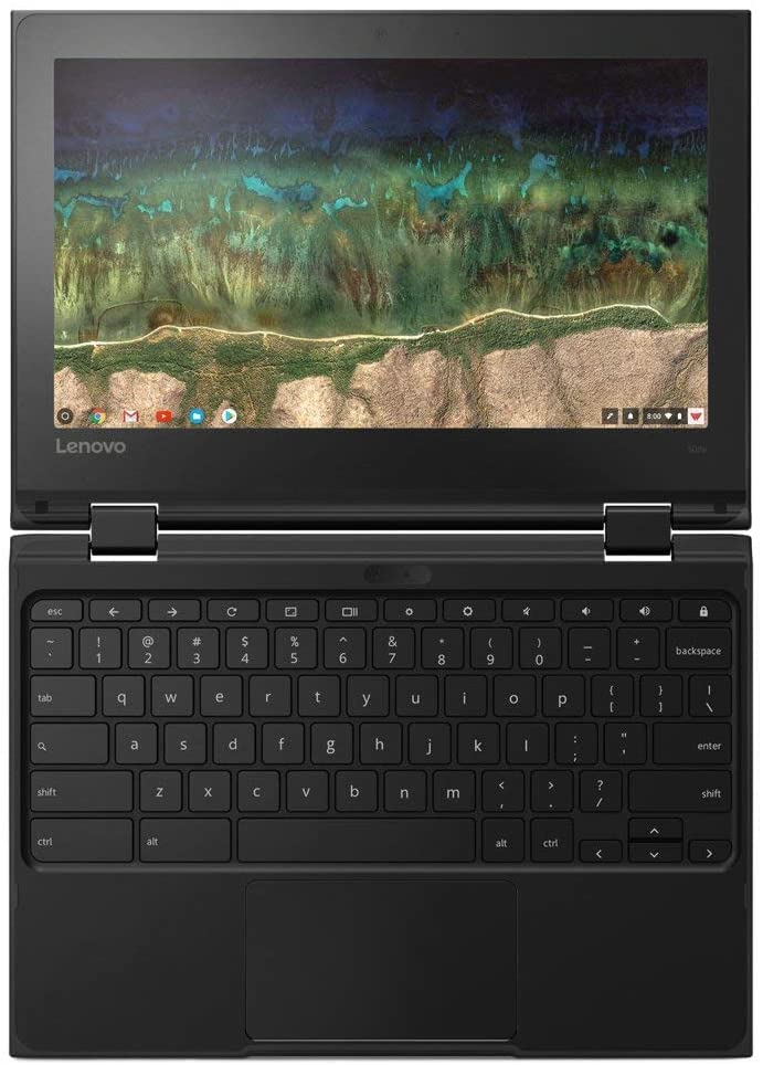 Lenovo 500e Chromebook 2-in-1 Laptop, 11.6in HD Touch, Intel Celeron N3450, 4 GB RAM, 32GB eMMC Drive, Webcam, Chrome OS NO Pen (Renewed) (No Pen)