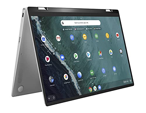 ASUS Chromebook Flip C434 2-In-1 Laptop, 14" Full HD Touchscreen 4-Way NanoEdge, Intel Core M3-8100Y Processor, 4GB RAM, 64GB eMMC Storage, All-Metal Body, Backlit KB, Chrome OS- C434TA-DSM4T, Silver