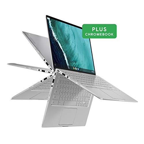 ASUS Chromebook Flip C434 2-In-1 Laptop, 14" Full HD Touchscreen 4-Way NanoEdge, Intel Core M3-8100Y Processor, 4GB RAM, 64GB eMMC Storage, All-Metal Body, Backlit KB, Chrome OS- C434TA-DSM4T, Silver