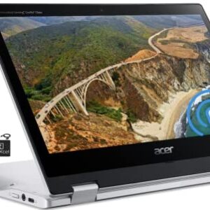 2022 Newest Acer Spin X360 2-in-1 Convertible Chromebook Laptop Student Business, 11.6" HD Touchscreen IPS, MediaTek MT8183C 8-Core Processor, 4GB RAM, 32GB eMMC,Wi-Fi 5, Webcam,Chrome OS+HubxcelCable