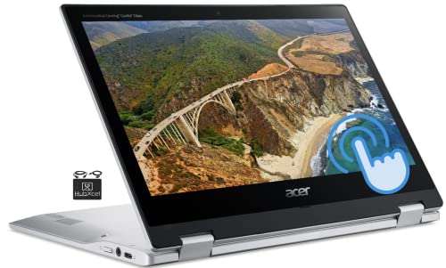 2022 Newest Acer Spin X360 2-in-1 Convertible Chromebook Laptop Student Business, 11.6" HD Touchscreen IPS, MediaTek MT8183C 8-Core Processor, 4GB RAM, 32GB eMMC,Wi-Fi 5, Webcam,Chrome OS+HubxcelCable