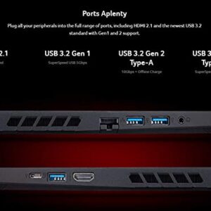 Acer Nitro 5 AN515-45-R21A Gaming Laptop, AMD Ryzen 5 5600H Hexa-Core Processor | NVIDIA GeForce RTX 3060 GPU | 15.6" FHD 144Hz IPS Display | 16GB DDR4 | 512GB NVMe SSD | WiFi 6 | RGB Keyboard