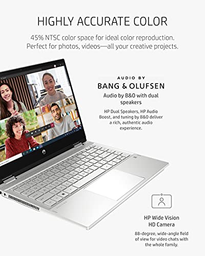 HP Pavilion x360 14” Touchscreen Laptop, 11th Gen Intel Core i5-1135G7, 8 GB RAM, 256 GB SSD Storage, Full HD IPS Display, Windows 10 Home OS, Long Battery Life, Work & Streaming (14-dw1024nr, 2021)