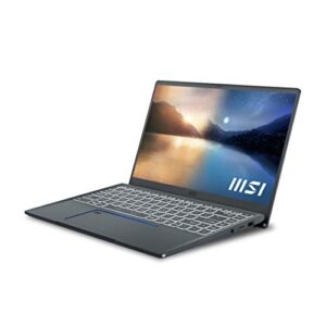 MSI Prestige 14 Evo Laptop: 14" FHD Ultra-Thin Bezel Display, Intel Core i7-1195G7, Intel Iris Xe, 16GB RAM, 512GB NVMe SSD, Thunderbolt 4, Win 10 Home, Carbon Gray (A11MO-052)