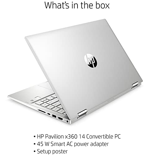 HP Pavilion x360 2-in-1 14" FHD Touchscreen Laptop Computer, Intel Quad-Core i5-1135G7 up to 4.2GHz (Beat i7-1065G7), 16GB DDR4 RAM, 1TB PCIe SSD, WiFi 6, Silver, Windows 11, BROAG Extension Cable