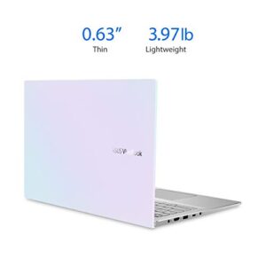 ASUS VivoBook S15 S533 Thin and Light Laptop, 15.6” FHD Display, Intel Core i7-1165G7 CPU, 16GB DDR4 RAM, 512GB PCIe SSD, Fingerprint Reader, Wi-Fi 6, Windows 10 Home, Dreamy White, S533EA-DH74-WH