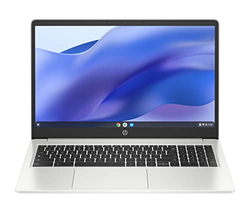 HP Chromebook 15.6 inch, Intel Pentium Silver N6000 Processor, Intel UHD Graphics, 4 GB Memory RAM, SSD, (Mineral Silver with a Matte Finish, 15a-na0030nr)