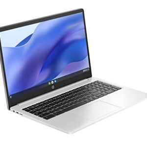 HP Chromebook 15.6 inch, Intel Pentium Silver N6000 Processor, Intel UHD Graphics, 4 GB Memory RAM, SSD, (Mineral Silver with a Matte Finish, 15a-na0030nr)