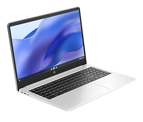 HP Chromebook 15.6 inch, Intel Pentium Silver N6000 Processor, Intel UHD Graphics, 4 GB Memory RAM, SSD, (Mineral Silver with a Matte Finish, 15a-na0030nr)