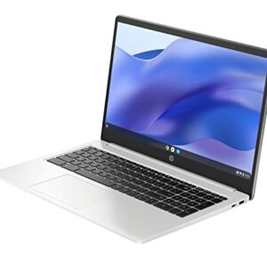 HP Chromebook 15.6 inch, Intel Pentium Silver N6000 Processor, Intel UHD Graphics, 4 GB Memory RAM, SSD, (Mineral Silver with a Matte Finish, 15a-na0030nr)