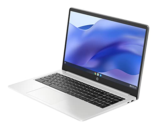 HP Chromebook 15.6 inch, Intel Pentium Silver N6000 Processor, Intel UHD Graphics, 4 GB Memory RAM, SSD, (Mineral Silver with a Matte Finish, 15a-na0030nr)