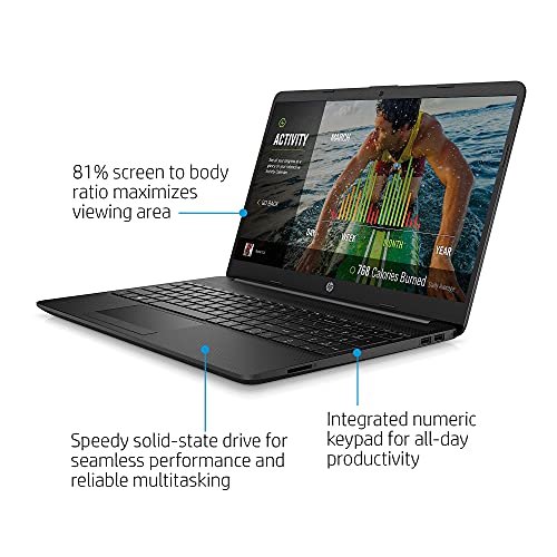 HP Flagship 15 Laptop 15.6” Diagonal FHD IPS Display Intel Celeron N4020 Processor 4GB RAM 128GB SSD Intel UHD Graphics 600 USB-C Office365 WIFI5 Webcam Bluetooth Win10 Black (Renewed)