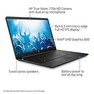 HP Flagship 15 Laptop 15.6” Diagonal FHD IPS Display Intel Celeron N4020 Processor 4GB RAM 128GB SSD Intel UHD Graphics 600 USB-C Office365 WIFI5 Webcam Bluetooth Win10 Black (Renewed)