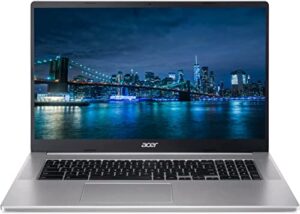 acer 2023 17″ fhd laptop, intel celeron n processor up to 2.78ghz, 4gb ram, 128gb storage(64gb ssd+64gb microsd), intel 4k graphics, ultra-fast wifi, chrome os, dale silver(renewed)