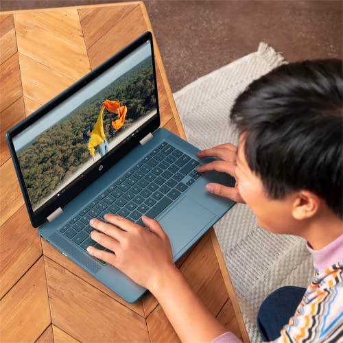 HP X360 Chromebook 14" HD Touchscreen 2-in-1 Convertible Thin Light Laptop Computer, 4-core Intel Celeron N4120, 4GB RAM, 64GB eMMC + 32GB SD Card, Wi-Fi, BT 5, Type-C, Long Battery Life, Chrome OS