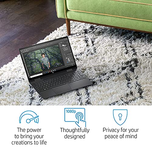 HP Envy x360 2-in-1 Flip Laptop, 15.6" Full HD Touchscreen, AMD Ryzen 7 5700U 8-Core Processor, 32GB RAM, 1TB SSD, Backlit Keyboard, HDMI, Webcam, Wi-Fi 6, Windows 11 Home, HP Stylus Pen Included