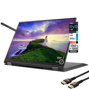 lg 2022 gram 16″ 2in1 touchscreen laptop, intel i7 evo platform 12core, ips wqxga display, wi-fi 6e, backlit kb, thunderbolt4, stylus pen, hdmi cable (16gb lpddr5 5200mhz ram | 1tb pcie ssd)