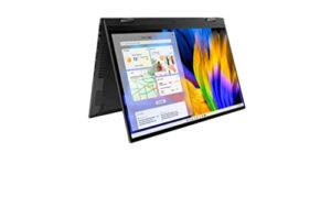 asus zenbook 14 flip oled ultra slim laptop, 14” 2.8k 16:10 oled touch display, amd ryzen 7 6800h cpu, 16gb ram, 1tb ssd, numberpad, windows 11 home, jade black, un5401ra-db74t