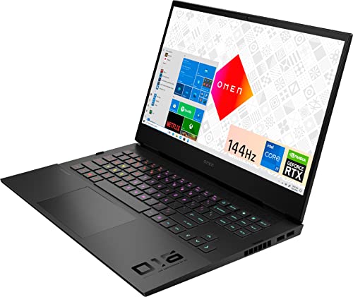 HP Omen 16 Gaming Laptop 16.1” FHD IPS 144Hz 7ms (100% sRGB) 11th Gen Intel 8-Core i7-11800H 32GB RAM 1TB SSD Geforce RTX 3060 6GB Backlit Thunderbolt Win11 Black + HDMI Cable