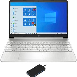 HP 15.6" Laptop with HD and WLED Backlit Display (AMD Ryzen 3 3250U 2-Core, 8GB RAM, 512GB PCIe SSD, (1366x768), AMD Radeon Graphics, WiFi, Bluetooth, Webcam, Win 10 Home) with USB Hub