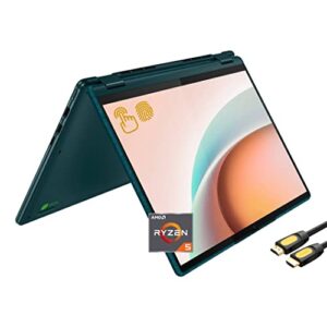 lenovo yoga 6 touch 2-in-1 laptop, 13.3″ wuxga (1920×1200), amd 6-core ryzen 5 5500u (beat i7-10850h), 8gb ram, 512gb ssd, usb-c, hdmi, wifi 6, backlit, fp reader, sps hdmi cable, dark teal, win 11