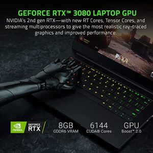 Razer Blade 14 Gaming Laptop: AMD Ryzen 9 5900HX 8 Core, NVIDIA GeForce RTX 3080, 14" QHD 165Hz, 16GB RAM, 1TB SSD - CNC Aluminum - Chroma RGB - THX Spatial Audio - Vapor Chamber Cooling