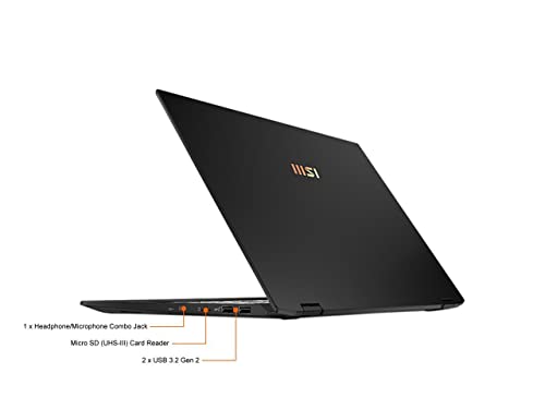 MSI Summit E16 Flip 16” QHD+ 120Hz Touchscreen 2-in-1 Business Laptop (Intel i7-1195G7, 16GB RAM, 2TB PCIe SSD) Long-Battery Life, Backlit, Killer WiFi 6E, Thunderbolt 4, Fingerprint, Win 11 Pro