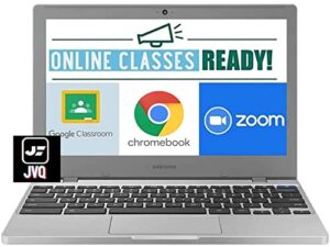 newest samsung chromebook 4 11.6” laptop computer for business student, intel celeron n4020(up to 2.8ghz), 4gb ram, 32gb emmc, webcam, wifi, bluetooth, usb type-c , chrome os, silver+jvq mp