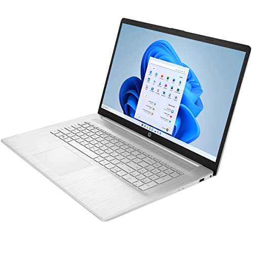 HP 2023 Newest 17 17.3" FHD Laptop Computer, 12th Gen Intel 10-Core i5-1235U, 64GB DDR4 RAM, 4TB SSD, AC WiFi, Bluetooth, Backlit Keyboard, Natural Silver, Windows 11, BROAG USB Extension Cable