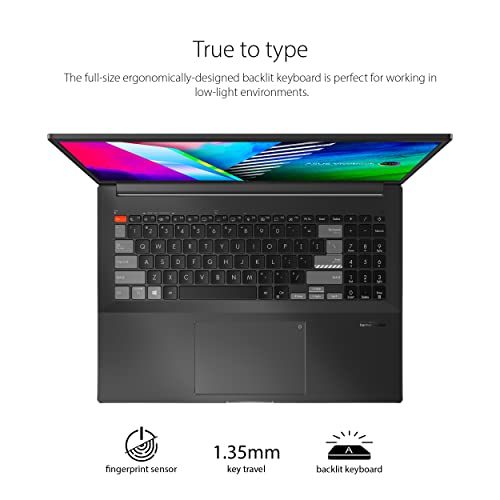 ASUS VivoBook Pro 16X OLED Slim Laptop, 16" 4K 16:10 Display, AMD Ryzen 9 6900H CPU, NVIDIA GeForce RTX 3050 Ti, 32GB RAM, 1TB SSD, Windows 11 Home, 0°Black, M7600RE-XB99,Gray