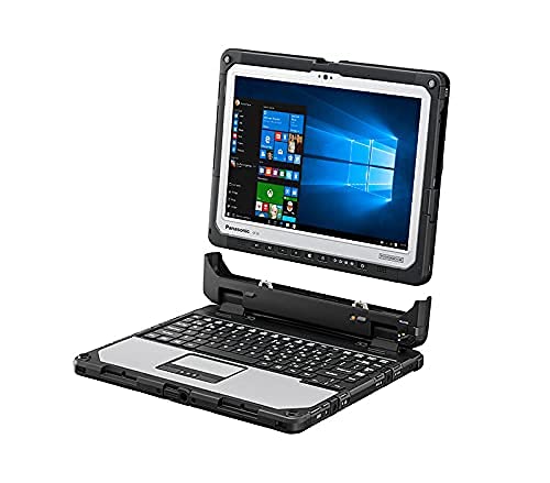 Panasonic Toughbook 33, CF-33, Intel i5-7300U, 12" QHD Touch+Digitizer, 8GB RAM, 256GB SSD, Webcam, 8MP Rear Camera, dGPS, 4G LTE, 2D Bar Laser, Dual Pass, Premium Keyboard, Win 10 Pro (Renewed)