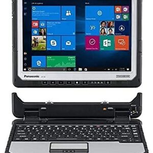 Panasonic Toughbook 33, CF-33, Intel i5-7300U, 12" QHD Touch+Digitizer, 8GB RAM, 256GB SSD, Webcam, 8MP Rear Camera, dGPS, 4G LTE, 2D Bar Laser, Dual Pass, Premium Keyboard, Win 10 Pro (Renewed)