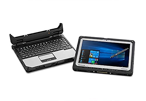 Panasonic Toughbook 33, CF-33, Intel i5-7300U, 12" QHD Touch+Digitizer, 8GB RAM, 256GB SSD, Webcam, 8MP Rear Camera, dGPS, 4G LTE, 2D Bar Laser, Dual Pass, Premium Keyboard, Win 10 Pro (Renewed)