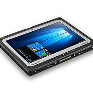 Panasonic Toughbook 33, CF-33, Intel i5-7300U, 12" QHD Touch+Digitizer, 8GB RAM, 256GB SSD, Webcam, 8MP Rear Camera, dGPS, 4G LTE, 2D Bar Laser, Dual Pass, Premium Keyboard, Win 10 Pro (Renewed)