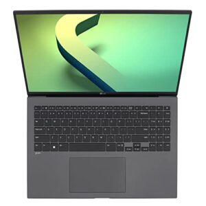 LG Gram (2022) 16Z90Q Ultra Lightweight Laptop, 16" (2560 x 1600) IPS Display, Intel i7 1260P CPU, NVIDIA RTX2050 GPU, 16GB RAM, 1TB NVMe SSD, FHD Webcam, WiFi 6E, Thunderbolt 4, Windows 11, Gray