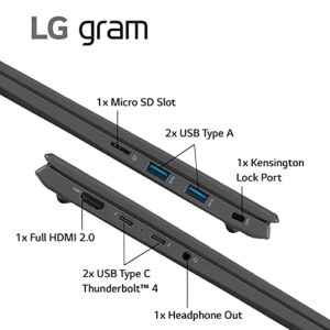 LG Gram (2022) 16Z90Q Ultra Lightweight Laptop, 16" (2560 x 1600) IPS Display, Intel i7 1260P CPU, NVIDIA RTX2050 GPU, 16GB RAM, 1TB NVMe SSD, FHD Webcam, WiFi 6E, Thunderbolt 4, Windows 11, Gray