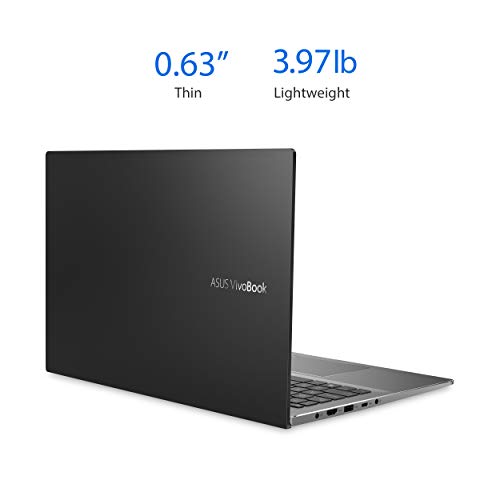 ASUS VivoBook S15 S533 Thin and Light Laptop, 15.6” FHD Display, Intel Core i7-1165G7 CPU, 16GB DDR4 RAM, 512GB PCIe SSD, Wi-Fi 6, Windows 11 Home, AI Noise-Cancellation, Indie Black, S533EA-DH74