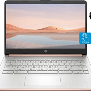 2022 HP Pavilion Laptop, 14-inch HD Touchscreen, AMD 3000 Series Processor, Long Battery Life, Webcam, HDMI, Windows 10 + One Year of Office365, Rose Gold (16GB RAM | 192GB Storage)